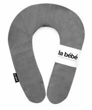 La Bebe™ Snug Linen Nursing Maternity Pillow Art.78259 Dark Grey, 20x70 cm