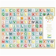 Djeco Alphabet Art.DJ09078 Biezās uzlīmes –Alfabēts