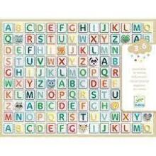 Djeco Alphabet Art.DJ09078  Уплотнённые наклейки Алфавит