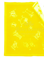 Dabīgais kokvilnas Eko pleds /pārklājs Art.0769  Yellow Cotton Chenille 140x90cm