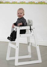 Trolis Marita White Art. HGC-MR0002 Balta vaikų medinė maitinimo kėdė