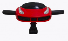 „Nakko Team Trike Art.79938 Red“ interaktyvus vaikų triratukas su šviesos ir garso efektais, su pripučiamais ratais, rankena ir stogu bei nuotolinio valdymo pultu