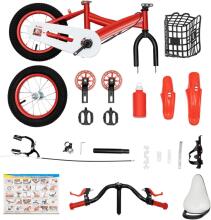 Kids Bike Wheels Collas 12' Red  Art.8063 Children's two-wheeled bicycle with additional wheels
