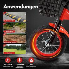 Kids Bike Wheels Collas 12' Red  Art.8063 Children's two-wheeled bicycle with additional wheels