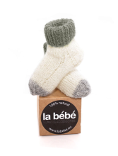 La Bebe™ Lambswool Natural Eco Socks Art.81005 Random Dabīgas vilnas adītas bērnu zeķītes