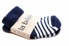 Natūralios medvilninės kūdikių kojinės „La Bebe ™“. 81008 Natūralios medvilnės kūdikių kojinės iš trijų porų
