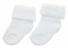 La bebe™ Natural Eco Cotton Baby Socks Art.81008 White Натуральные хлопковые носочки для новорожденного  [made in Estonia]
