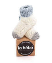 La Bebe™ Lambswool Natural Eco Socks Art.81019 Random Натуральные шерстяные носочки для новорожденного