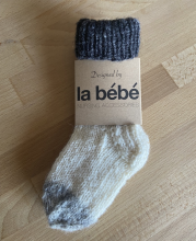 „La Bebe ™“ ėriukų vilna Art.81019 „Baby Natural Eco“ kojinės Natūralios vilnos megztos kūdikių kojinės