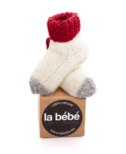 La Bebe™ Lambswool Natural Eco Socks Art.81019 Random Натуральные шерстяные носочки для новорожденного