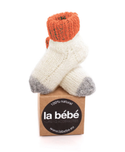 La Bebe™ Lambswool Natural Eco Socks Art.81019 Random Натуральные шерстяные носочки для новорожденного