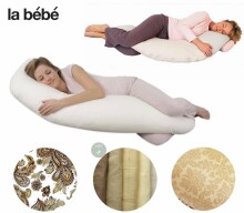 La Bebe™ Moon Maternity Pillow Cover Art.81479 Oriental Light Grey Satin Дополнительный чехол [навлочка] для подковки 36*185cm