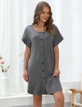 Nursing Maternity Nightdress Art.81669 Grey