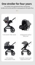 Kids Buggy 3 in 1 Art.X1 Pink   Детская коляска 3 в 1