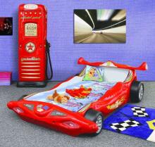 Plastiko Formula 1 Art.81918  Детская стильная кровать-машина с матрасом 200x90cm