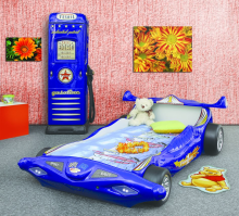 Plastiko Formula 1 Art.81918  Детская стильная кровать-машина с матрасом 200x90cm