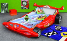 Plastiko Formula 1 Art.81918  Детская стильная кровать-машина с матрасом 200x90cm