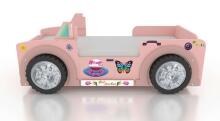 Plastiko Jeep Pink Art.81920 Ergonomiska bērnu gulta - Mašīna ar  matraci 190x90 cm