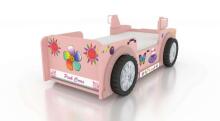 Plastiko Jeep Pink Art.81920 Ergonomiska bērnu gulta - Mašīna ar  matraci 190x90 cm