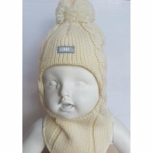 Lenne '18 Niki Art.18578-17578/100 Теплая вязанная шапка шлем для малышей