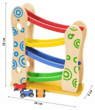 Eco Toys Car Roller Art.2026N Koka trase ar mašīnām