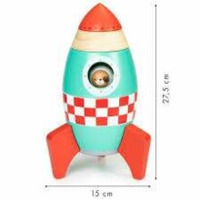 Eco Toys Wooden Rocket  Art.1096  Koka raķete-konstruktors