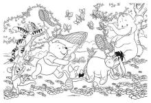 Lisciani Giochi Winnie Pooh  Art.48007 Divpusēja puzle-krāsojamā grāmata