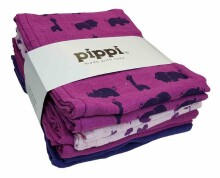 Pippi 1266 Diapers ass. printed 70x70 crochet edge (1-pack)