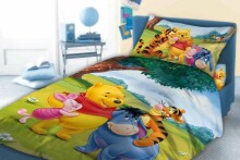 „Faro Tekstilia Disney“ patalynės Mikė Pūkuotukas Art.033 Medvilninis patalynės komplektas 100x135 + 40x60 cm