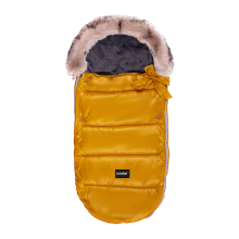 La bebe™ Sleeping bag Winter Footmuff Art.83956 Yellow Универсальный теплый мешок для санок/коляски