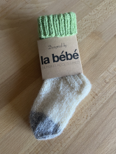 La Bebe™ Lambswool Natural Eco Socks Art.83993 Green Dabīgas vilnas adītas bērnu zeķītes