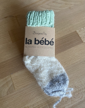 La Bebe™ Lambswool Natural Eco Socks Art.83993 Green Dabīgas vilnas adītas bērnu zeķītes