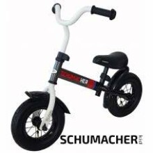 Bet Design Schumacher Kid Runn Air Art.HP-856 juodas vaikiškas motoroleris su metaliniu rėmu ir pripučiamais ratais