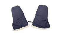 Alta Bebe Art.MT9009LP-62 Navy Blue Bарежки для рук из овчины