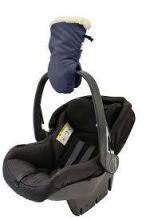 Alta Bebe Art.MT9009LP-62 Navy Blue Bарежки для рук из овчины