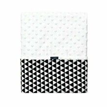 Womar Zaffiro Art.84637 Black&White Мягкое двухсторонее одеяло-пледик из микрофибры (раз.75x100см)
