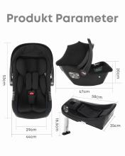 BabyVoyage i-Size 40-85 cm Baby Car Isofix Art.85349 Black  Child car seat (0-13 kg)