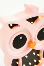 HappyMoon Owl  Art.85956 Pink Brown Ночник-светильник со светодиодами
