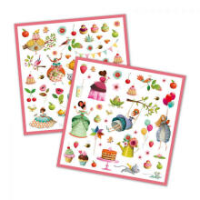 Djeco Stickers Princess Tea Party Art.DJ08884 160 uzlīmes – Princeses tējas ballīte