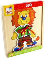 Bino Leo Art.BN88102 koka veramā rotaļlieta