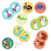 Djeco Educational Games Memo Small Animals Art.DJ08254 Atmiņas spēle – Mazie dzīvnieciņi (32 gab.)