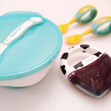 Kidsme Suction Bowl Art.9832 Lavender Bļodiņa ar piesūcekņi, vāciņu un termokarotīti