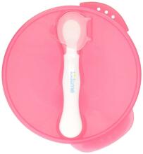 Kidsme Suction Bowl Art.9832 Lime Bļodiņa ar piesūcekņi, vāciņu un termokarotīti