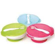 Kidsme Suction Bowl Art.9832 Lime Bļodiņa ar piesūcekņi, vāciņu un termokarotīti