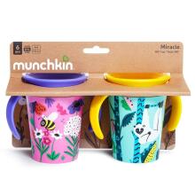 Munchkin Miracle Deco Cup 360°  Art.86918 Monkey/Bee Mācību krūzīte 177ml,2 ga