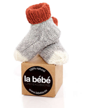 La Bebe™ Lambswool Natural Eco Socks Art.87196 Random Натуральные шерстяные носочки для новорожденного