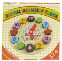 Ikonka Wooden Clock Art.KX7573 Деревянные развивающие Часы-сортёр