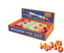 Kids Crafts Majigg Pop Gun Art.WD232 Koka nūjiņa