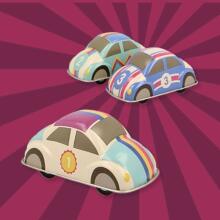 Kids Krafts Majigg Pull Back Tin Car Art.WD219 Детская машинка