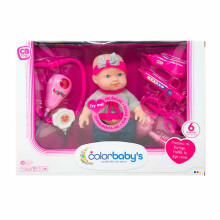 Colorbaby Toys Seat Doll Art.49071  Lelle mazulis ar piederumiem